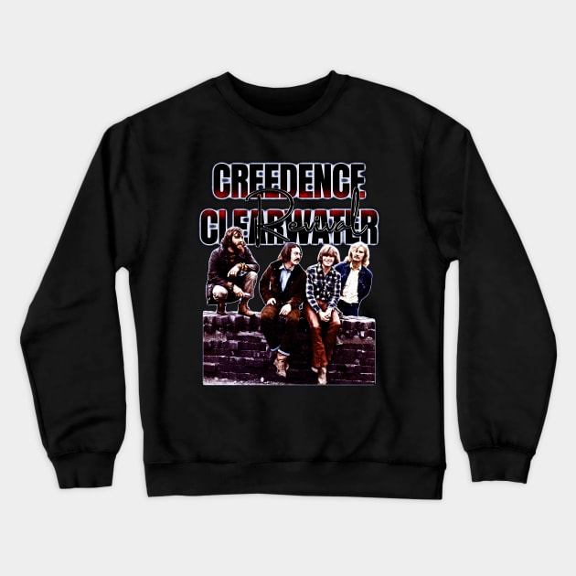 Creedence Clearwater Revival bootleg Crewneck Sweatshirt by JAGOSTU